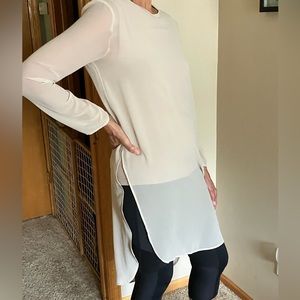 Women’s long sleeve sheer top